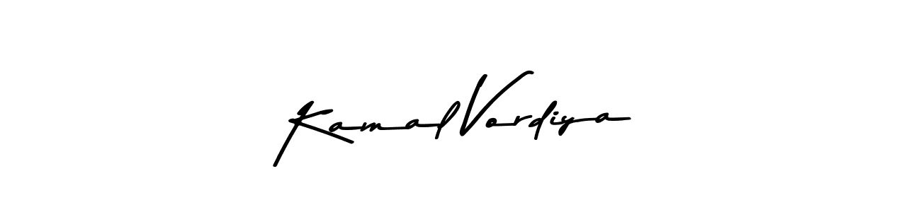 How to make Kamal Vordiya name signature. Use Asem Kandis PERSONAL USE style for creating short signs online. This is the latest handwritten sign. Kamal Vordiya signature style 9 images and pictures png