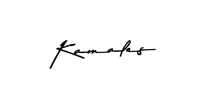 Design your own signature with our free online signature maker. With this signature software, you can create a handwritten (Asem Kandis PERSONAL USE) signature for name Kamales. Kamales signature style 9 images and pictures png