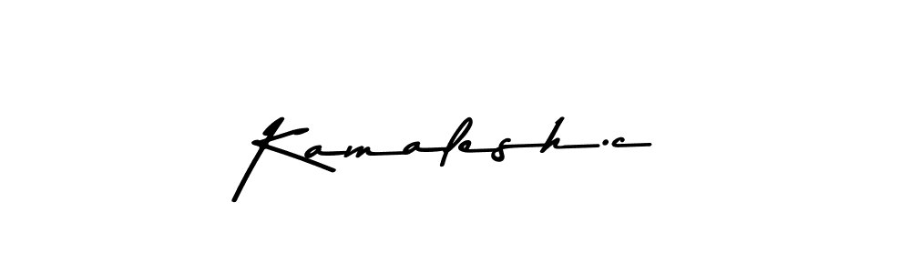 Create a beautiful signature design for name Kamalesh.c. With this signature (Asem Kandis PERSONAL USE) fonts, you can make a handwritten signature for free. Kamalesh.c signature style 9 images and pictures png