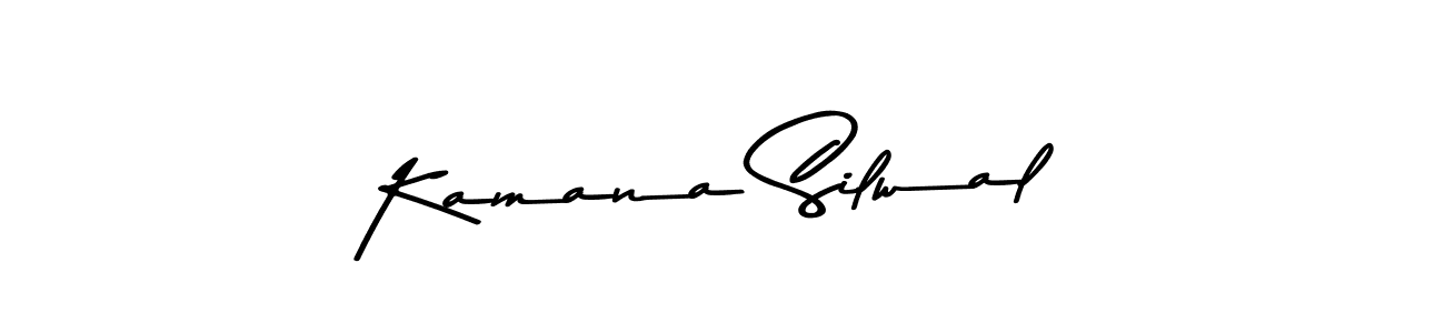 Design your own signature with our free online signature maker. With this signature software, you can create a handwritten (Asem Kandis PERSONAL USE) signature for name Kamana Silwal. Kamana Silwal signature style 9 images and pictures png