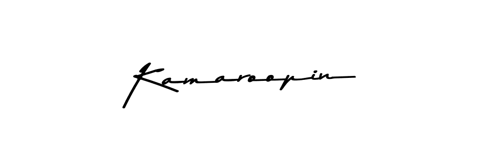 Use a signature maker to create a handwritten signature online. With this signature software, you can design (Asem Kandis PERSONAL USE) your own signature for name Kamaroopin. Kamaroopin signature style 9 images and pictures png