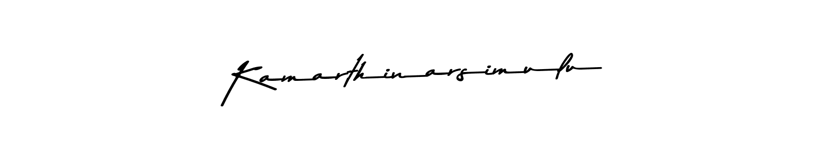 Create a beautiful signature design for name Kamarthinarsimulu. With this signature (Asem Kandis PERSONAL USE) fonts, you can make a handwritten signature for free. Kamarthinarsimulu signature style 9 images and pictures png