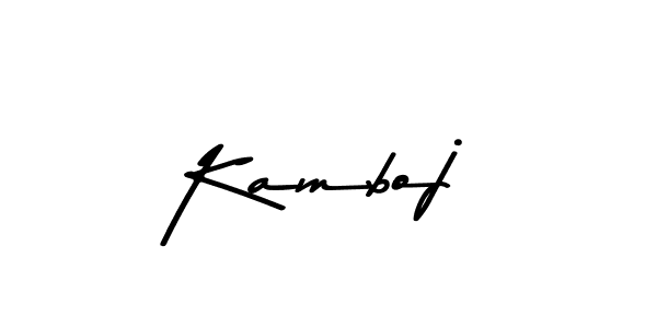 How to make Kamboj signature? Asem Kandis PERSONAL USE is a professional autograph style. Create handwritten signature for Kamboj name. Kamboj signature style 9 images and pictures png