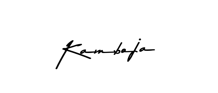 Use a signature maker to create a handwritten signature online. With this signature software, you can design (Asem Kandis PERSONAL USE) your own signature for name Kamboja. Kamboja signature style 9 images and pictures png