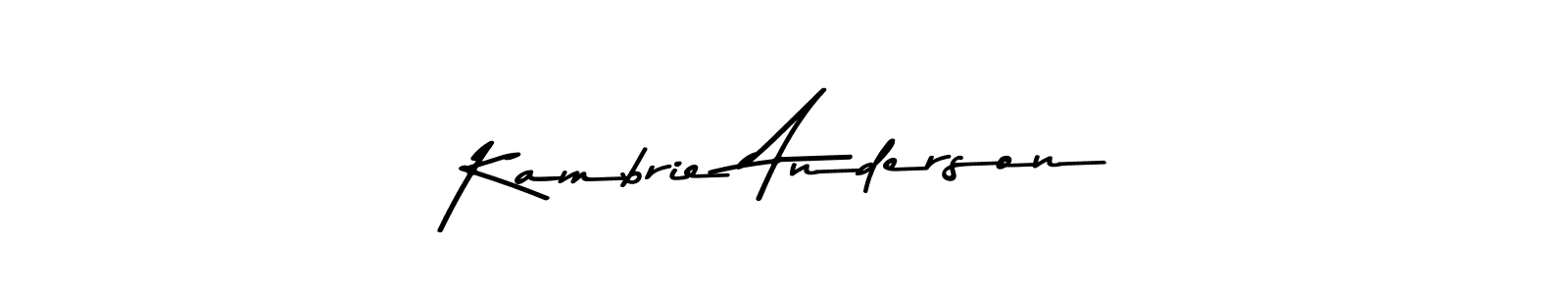 The best way (Asem Kandis PERSONAL USE) to make a short signature is to pick only two or three words in your name. The name Kambrie Anderson include a total of six letters. For converting this name. Kambrie Anderson signature style 9 images and pictures png