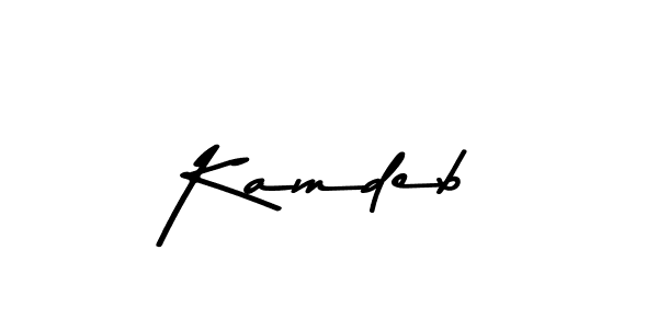 The best way (Asem Kandis PERSONAL USE) to make a short signature is to pick only two or three words in your name. The name Kamdeb include a total of six letters. For converting this name. Kamdeb signature style 9 images and pictures png