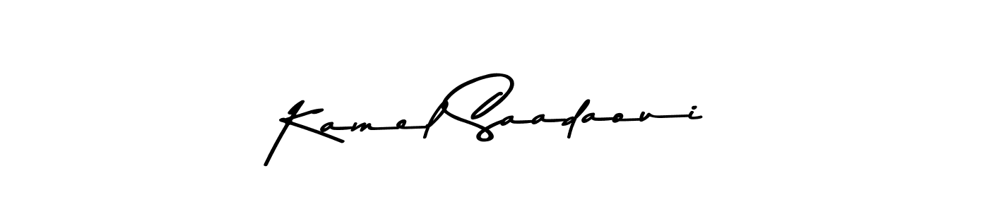 Use a signature maker to create a handwritten signature online. With this signature software, you can design (Asem Kandis PERSONAL USE) your own signature for name Kamel Saadaoui. Kamel Saadaoui signature style 9 images and pictures png