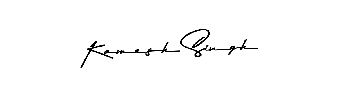 Make a beautiful signature design for name Kamesh Singh. With this signature (Asem Kandis PERSONAL USE) style, you can create a handwritten signature for free. Kamesh Singh signature style 9 images and pictures png