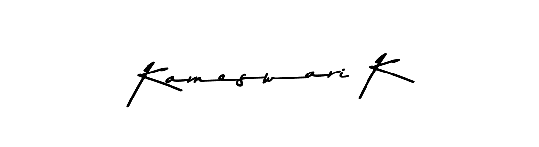 You should practise on your own different ways (Asem Kandis PERSONAL USE) to write your name (Kameswari K) in signature. don't let someone else do it for you. Kameswari K signature style 9 images and pictures png