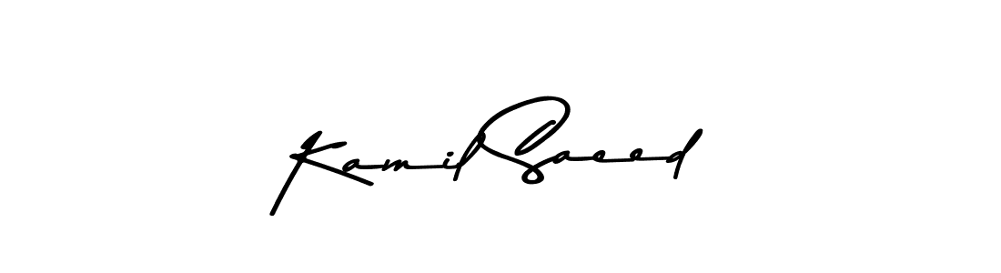 Make a beautiful signature design for name Kamil Saeed. With this signature (Asem Kandis PERSONAL USE) style, you can create a handwritten signature for free. Kamil Saeed signature style 9 images and pictures png