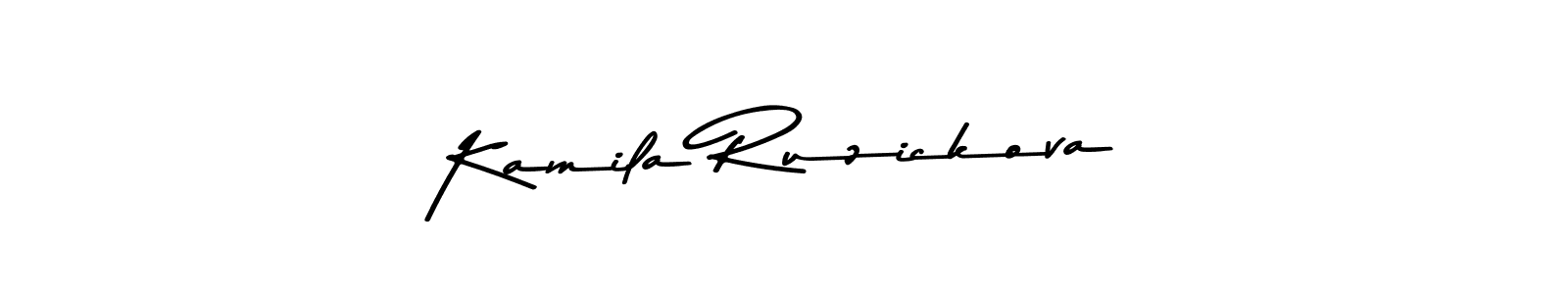 This is the best signature style for the Kamila Ruzickova name. Also you like these signature font (Asem Kandis PERSONAL USE). Mix name signature. Kamila Ruzickova signature style 9 images and pictures png