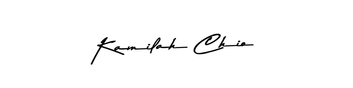 The best way (Asem Kandis PERSONAL USE) to make a short signature is to pick only two or three words in your name. The name Kamilah Chio include a total of six letters. For converting this name. Kamilah Chio signature style 9 images and pictures png