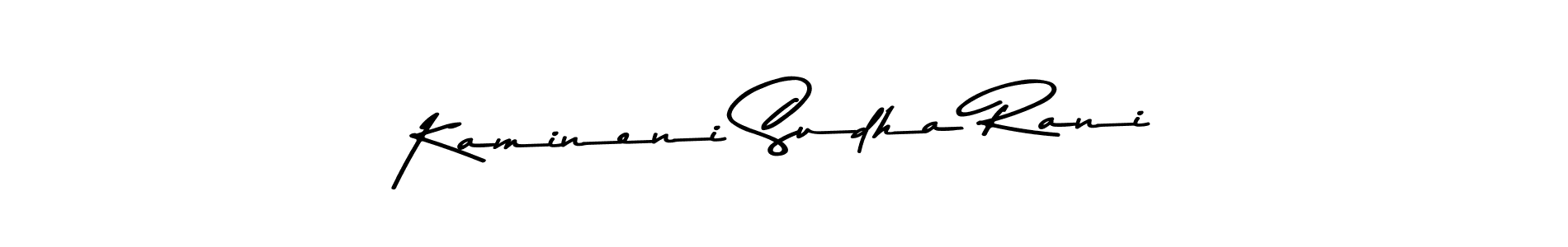 You should practise on your own different ways (Asem Kandis PERSONAL USE) to write your name (Kamineni Sudha Rani) in signature. don't let someone else do it for you. Kamineni Sudha Rani signature style 9 images and pictures png