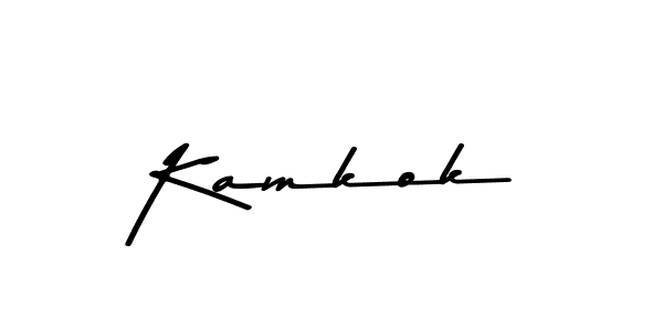 Create a beautiful signature design for name Kamkok. With this signature (Asem Kandis PERSONAL USE) fonts, you can make a handwritten signature for free. Kamkok signature style 9 images and pictures png