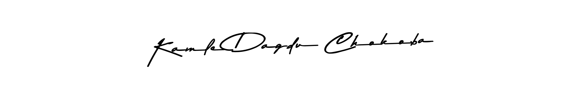 if you are searching for the best signature style for your name Kamle Dagdu Chokoba. so please give up your signature search. here we have designed multiple signature styles  using Asem Kandis PERSONAL USE. Kamle Dagdu Chokoba signature style 9 images and pictures png