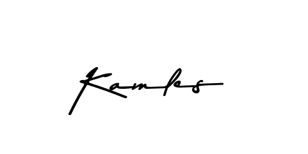 Create a beautiful signature design for name Kamles. With this signature (Asem Kandis PERSONAL USE) fonts, you can make a handwritten signature for free. Kamles signature style 9 images and pictures png