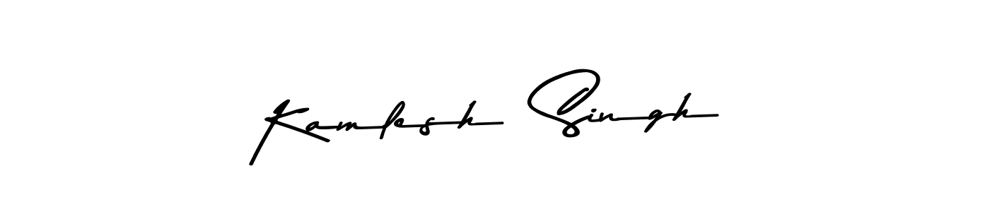 Create a beautiful signature design for name Kamlesh  Singh. With this signature (Asem Kandis PERSONAL USE) fonts, you can make a handwritten signature for free. Kamlesh  Singh signature style 9 images and pictures png