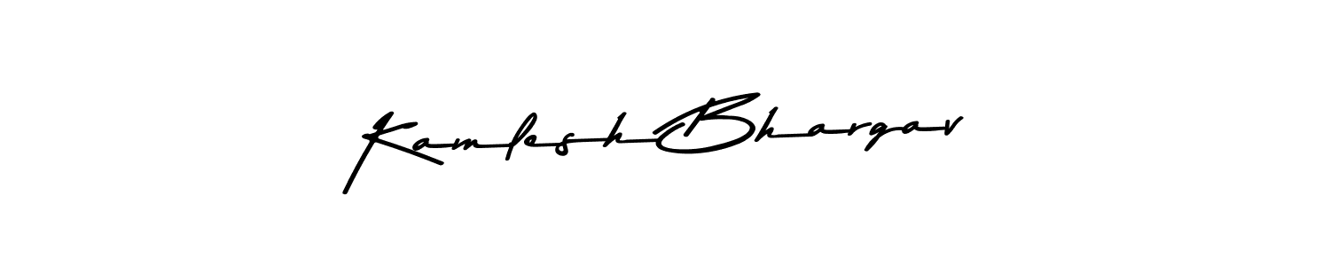 This is the best signature style for the Kamlesh Bhargav name. Also you like these signature font (Asem Kandis PERSONAL USE). Mix name signature. Kamlesh Bhargav signature style 9 images and pictures png