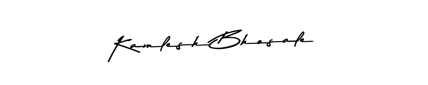 Design your own signature with our free online signature maker. With this signature software, you can create a handwritten (Asem Kandis PERSONAL USE) signature for name Kamlesh Bhosale. Kamlesh Bhosale signature style 9 images and pictures png