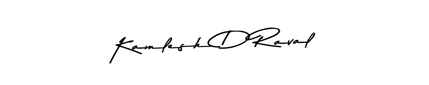 This is the best signature style for the Kamlesh D Raval name. Also you like these signature font (Asem Kandis PERSONAL USE). Mix name signature. Kamlesh D Raval signature style 9 images and pictures png