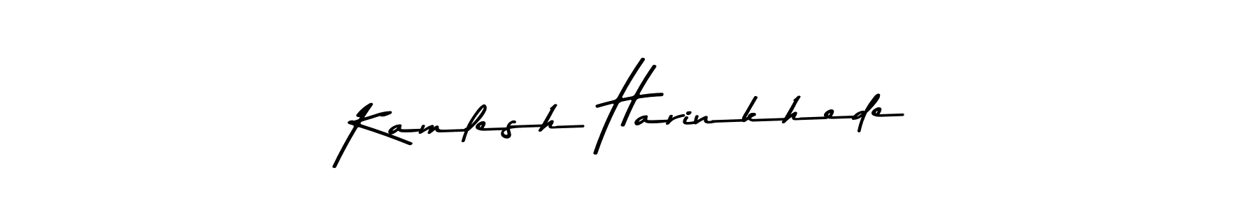 if you are searching for the best signature style for your name Kamlesh Harinkhede. so please give up your signature search. here we have designed multiple signature styles  using Asem Kandis PERSONAL USE. Kamlesh Harinkhede signature style 9 images and pictures png