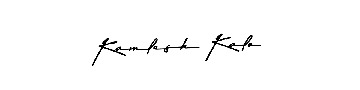 The best way (Asem Kandis PERSONAL USE) to make a short signature is to pick only two or three words in your name. The name Kamlesh Kalo include a total of six letters. For converting this name. Kamlesh Kalo signature style 9 images and pictures png