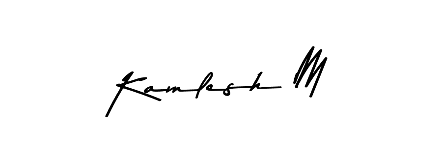 The best way (Asem Kandis PERSONAL USE) to make a short signature is to pick only two or three words in your name. The name Kamlesh M include a total of six letters. For converting this name. Kamlesh M signature style 9 images and pictures png