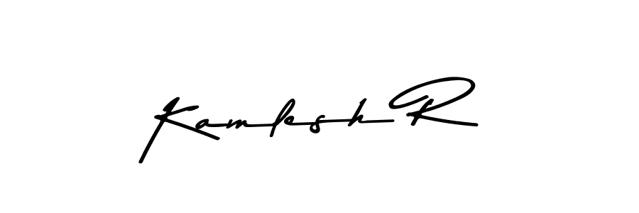 Create a beautiful signature design for name Kamlesh R. With this signature (Asem Kandis PERSONAL USE) fonts, you can make a handwritten signature for free. Kamlesh R signature style 9 images and pictures png