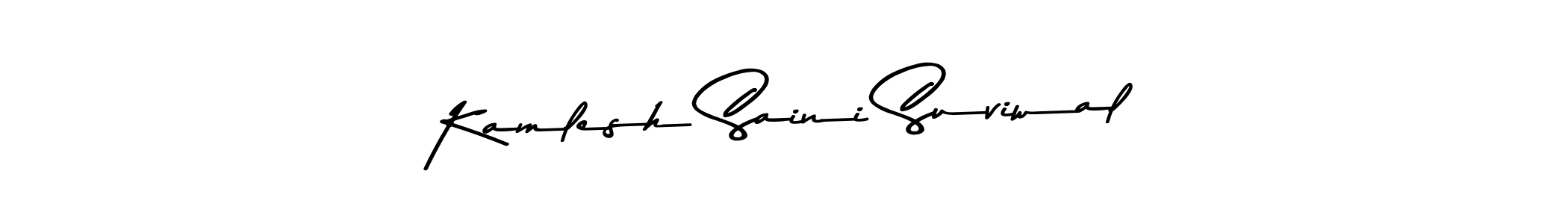 Here are the top 10 professional signature styles for the name Kamlesh Saini Suviwal. These are the best autograph styles you can use for your name. Kamlesh Saini Suviwal signature style 9 images and pictures png