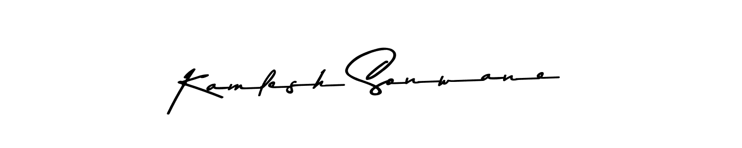 Asem Kandis PERSONAL USE is a professional signature style that is perfect for those who want to add a touch of class to their signature. It is also a great choice for those who want to make their signature more unique. Get Kamlesh Sonwane name to fancy signature for free. Kamlesh Sonwane signature style 9 images and pictures png