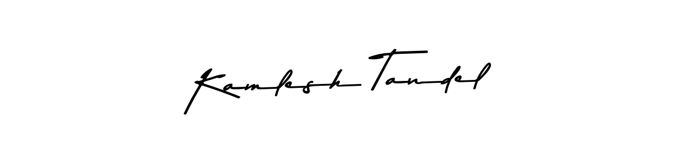 This is the best signature style for the Kamlesh Tandel name. Also you like these signature font (Asem Kandis PERSONAL USE). Mix name signature. Kamlesh Tandel signature style 9 images and pictures png