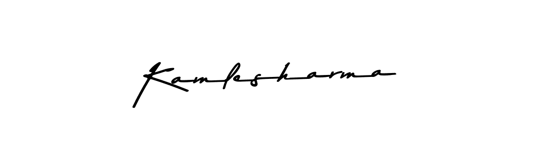 Use a signature maker to create a handwritten signature online. With this signature software, you can design (Asem Kandis PERSONAL USE) your own signature for name Kamlesharma. Kamlesharma signature style 9 images and pictures png