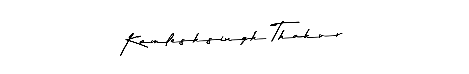 You should practise on your own different ways (Asem Kandis PERSONAL USE) to write your name (Kamleshsingh Thakur) in signature. don't let someone else do it for you. Kamleshsingh Thakur signature style 9 images and pictures png