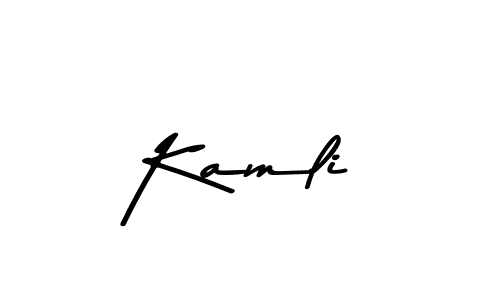 Create a beautiful signature design for name Kamli. With this signature (Asem Kandis PERSONAL USE) fonts, you can make a handwritten signature for free. Kamli signature style 9 images and pictures png