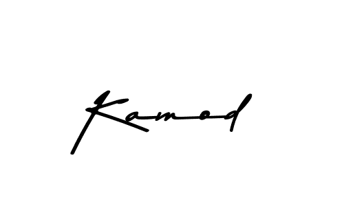 Create a beautiful signature design for name Kamod. With this signature (Asem Kandis PERSONAL USE) fonts, you can make a handwritten signature for free. Kamod signature style 9 images and pictures png