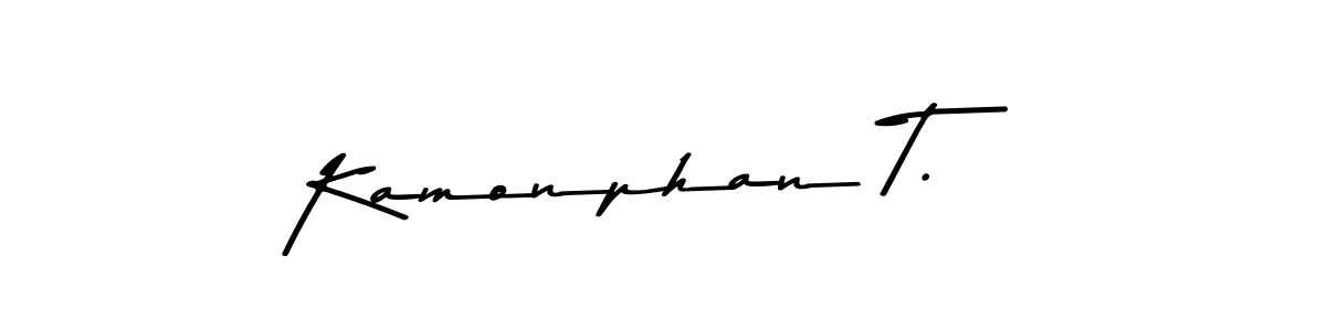 Create a beautiful signature design for name Kamonphan T.. With this signature (Asem Kandis PERSONAL USE) fonts, you can make a handwritten signature for free. Kamonphan T. signature style 9 images and pictures png