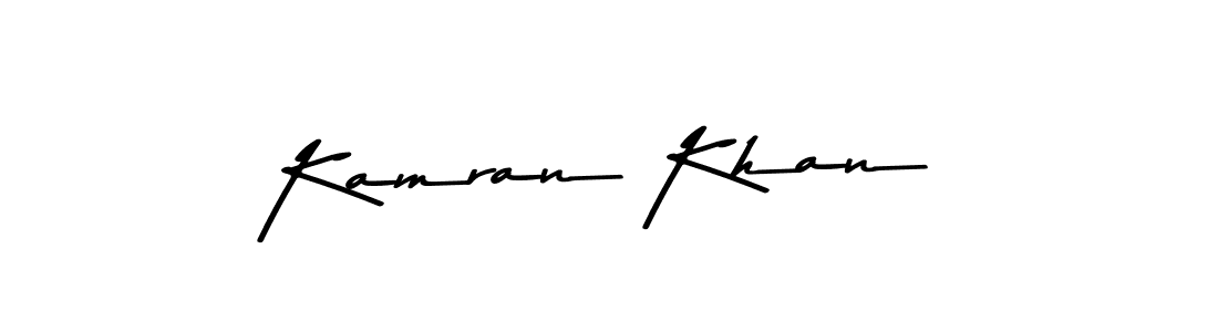 Make a beautiful signature design for name Kamran Khan. With this signature (Asem Kandis PERSONAL USE) style, you can create a handwritten signature for free. Kamran Khan signature style 9 images and pictures png