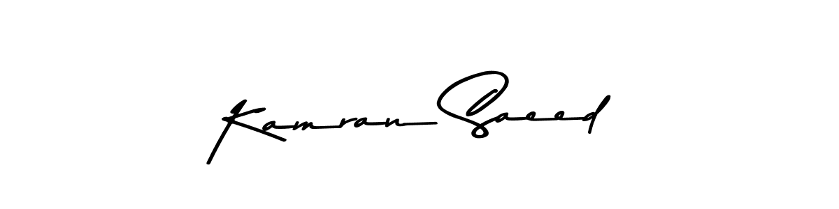 Design your own signature with our free online signature maker. With this signature software, you can create a handwritten (Asem Kandis PERSONAL USE) signature for name Kamran Saeed. Kamran Saeed signature style 9 images and pictures png