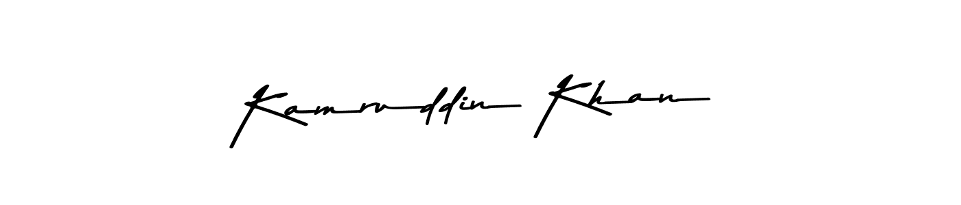 The best way (Asem Kandis PERSONAL USE) to make a short signature is to pick only two or three words in your name. The name Kamruddin Khan include a total of six letters. For converting this name. Kamruddin Khan signature style 9 images and pictures png