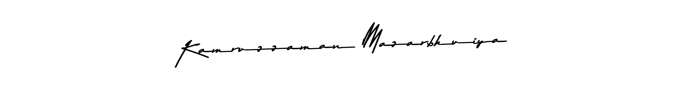Make a beautiful signature design for name Kamruzzaman Mazarbhuiya. With this signature (Asem Kandis PERSONAL USE) style, you can create a handwritten signature for free. Kamruzzaman Mazarbhuiya signature style 9 images and pictures png