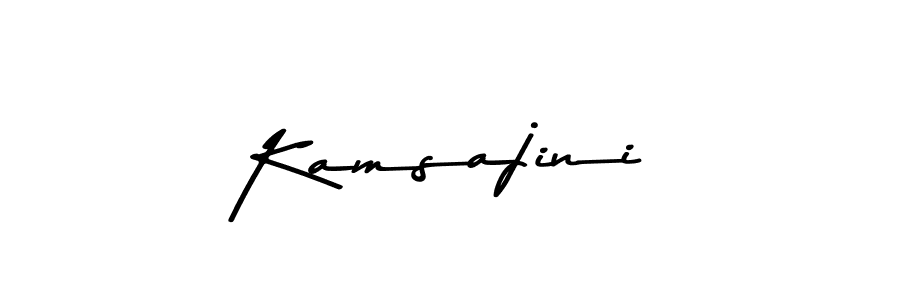 Design your own signature with our free online signature maker. With this signature software, you can create a handwritten (Asem Kandis PERSONAL USE) signature for name Kamsajini. Kamsajini signature style 9 images and pictures png