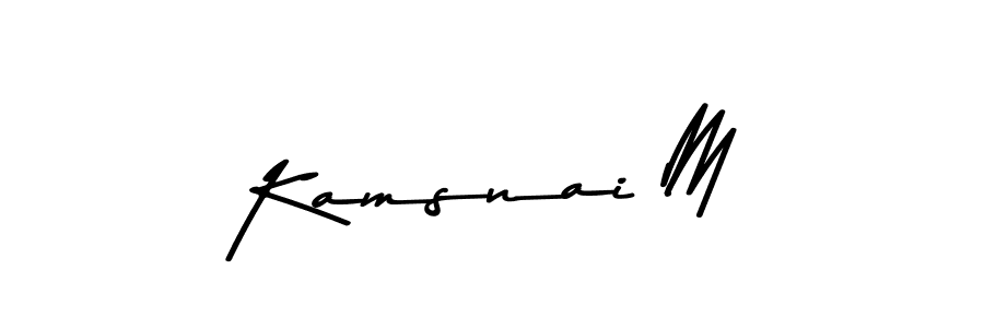Check out images of Autograph of Kamsnai M name. Actor Kamsnai M Signature Style. Asem Kandis PERSONAL USE is a professional sign style online. Kamsnai M signature style 9 images and pictures png