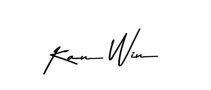 Create a beautiful signature design for name Kan Win. With this signature (Asem Kandis PERSONAL USE) fonts, you can make a handwritten signature for free. Kan Win signature style 9 images and pictures png