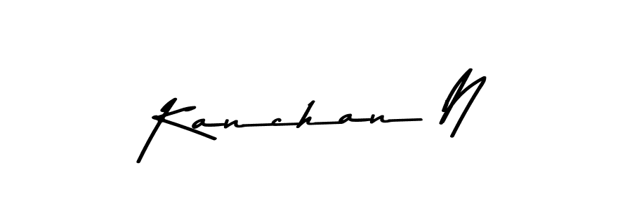 The best way (Asem Kandis PERSONAL USE) to make a short signature is to pick only two or three words in your name. The name Kanchan N include a total of six letters. For converting this name. Kanchan N signature style 9 images and pictures png