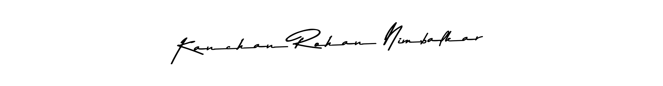 if you are searching for the best signature style for your name Kanchan Rohan Nimbalkar. so please give up your signature search. here we have designed multiple signature styles  using Asem Kandis PERSONAL USE. Kanchan Rohan Nimbalkar signature style 9 images and pictures png