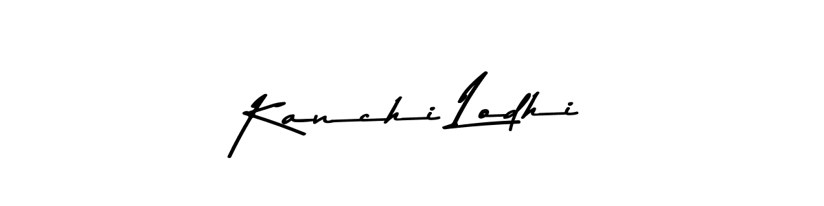 Make a beautiful signature design for name Kanchi Lodhi. With this signature (Asem Kandis PERSONAL USE) style, you can create a handwritten signature for free. Kanchi Lodhi signature style 9 images and pictures png