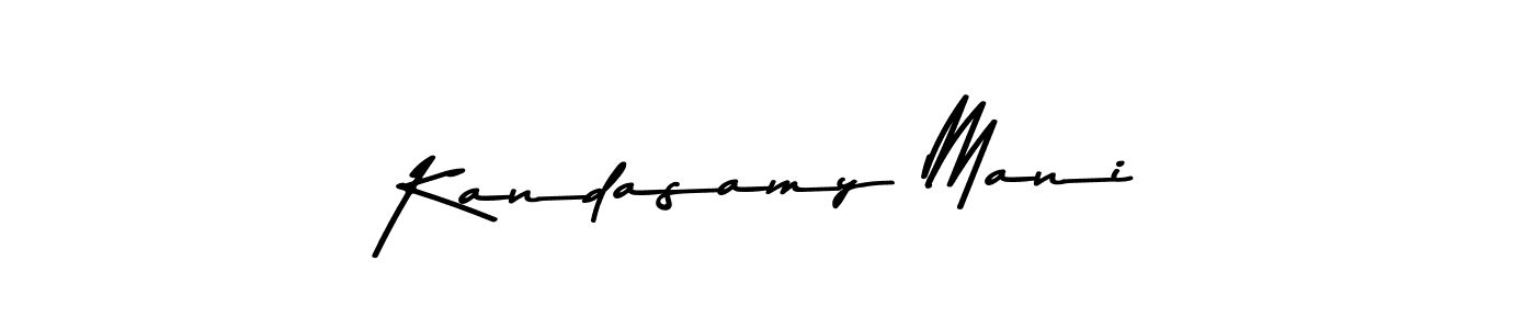 Make a beautiful signature design for name Kandasamy Mani. With this signature (Asem Kandis PERSONAL USE) style, you can create a handwritten signature for free. Kandasamy Mani signature style 9 images and pictures png