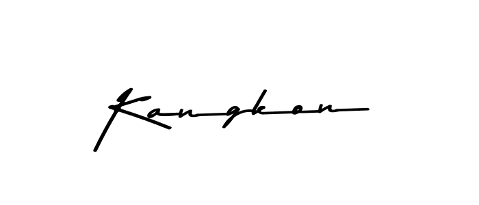 Create a beautiful signature design for name Kangkon. With this signature (Asem Kandis PERSONAL USE) fonts, you can make a handwritten signature for free. Kangkon signature style 9 images and pictures png