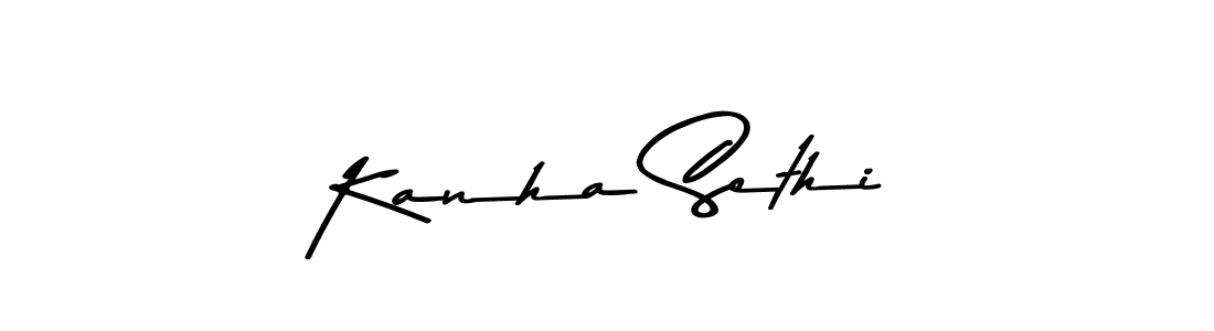 How to make Kanha Sethi name signature. Use Asem Kandis PERSONAL USE style for creating short signs online. This is the latest handwritten sign. Kanha Sethi signature style 9 images and pictures png
