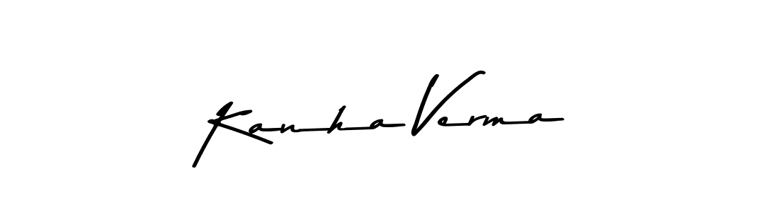 Create a beautiful signature design for name Kanha Verma. With this signature (Asem Kandis PERSONAL USE) fonts, you can make a handwritten signature for free. Kanha Verma signature style 9 images and pictures png